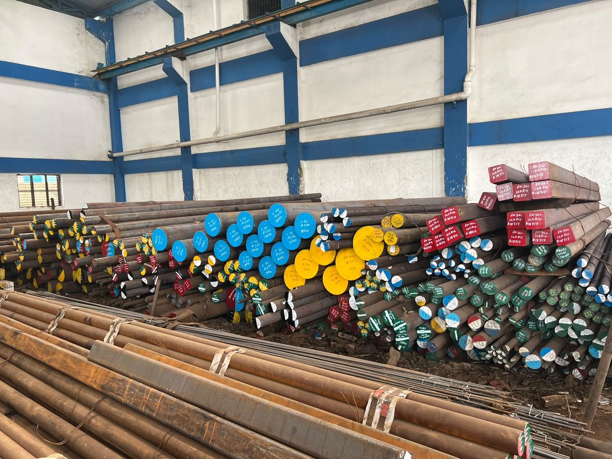 Colour-coded bar ends in the stockyard
